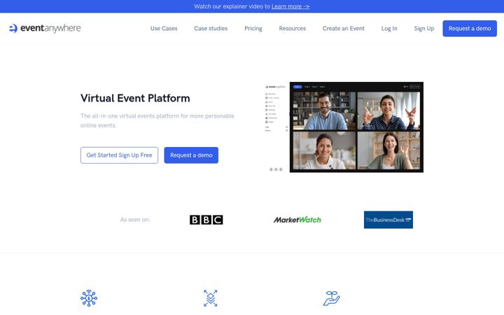 Screenshot of eventanywhere.com