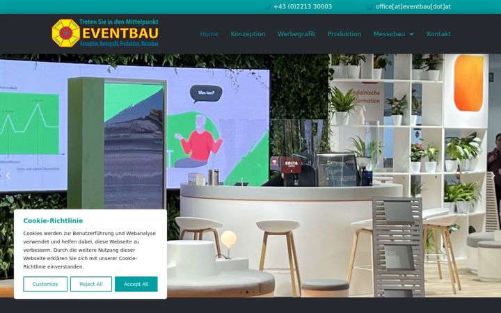 Screenshot of eventbau.at