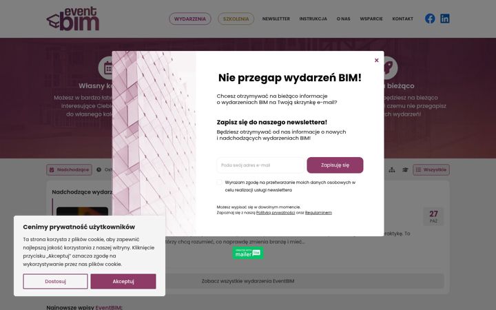 Screenshot of eventbim.pl