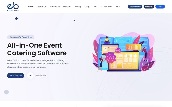 Screenshot of eventboss.co.uk