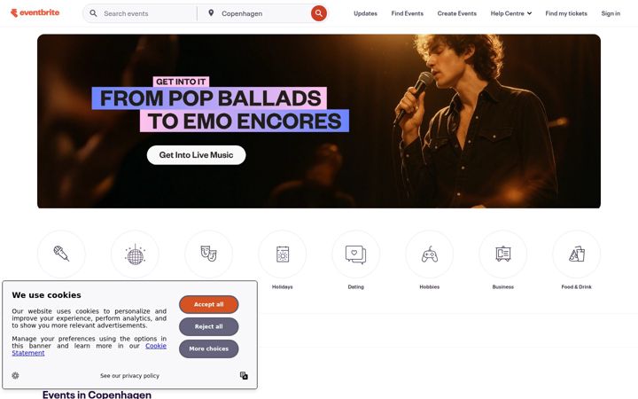Screenshot of eventbrite.co.uk