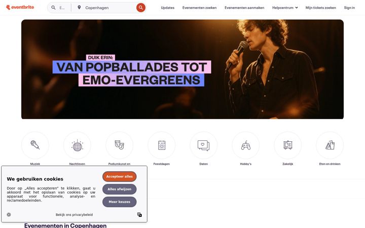 Snimka zaslona za eventbrite.nl
