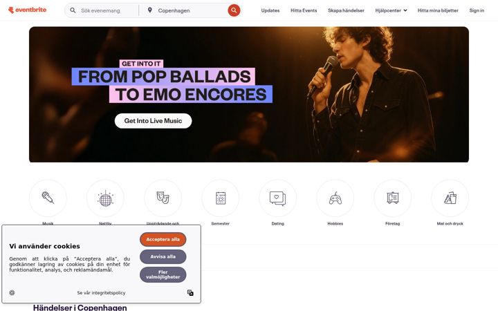 Screenshot of eventbrite.se