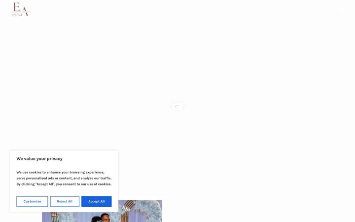 Screenshot of eventbyangels.com