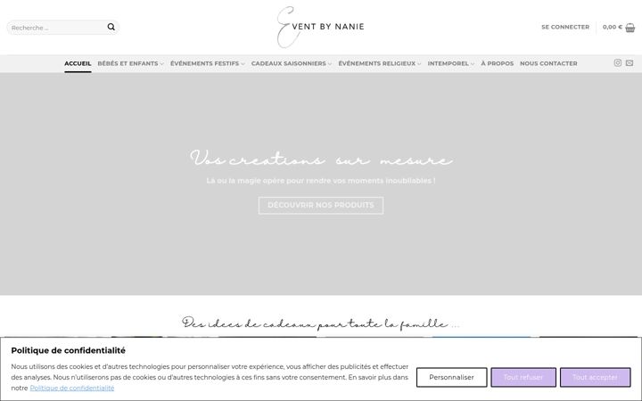 Screenshot of eventbynanie.fr
