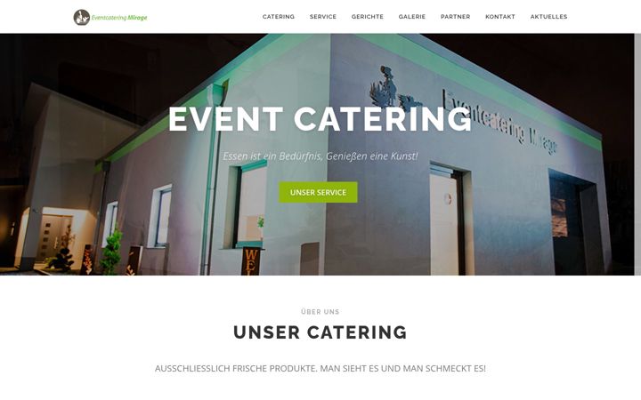 Screenshot of eventcatering-mirage.de
