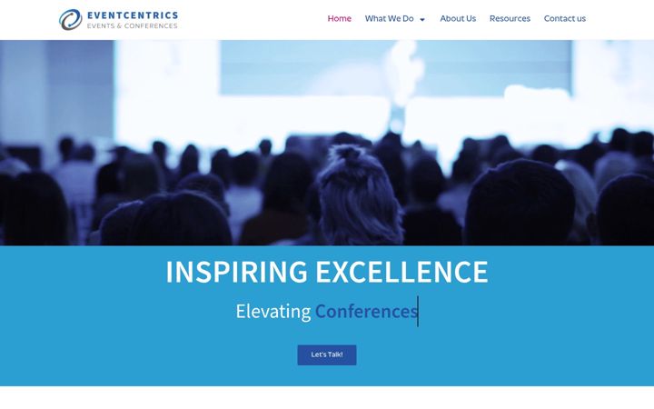 Screenshot of eventcentrics.com