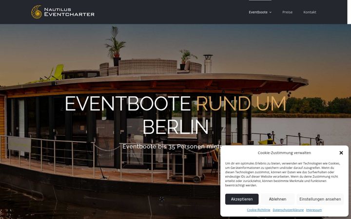 Kuvakaappaus sivustosta eventcharter.de