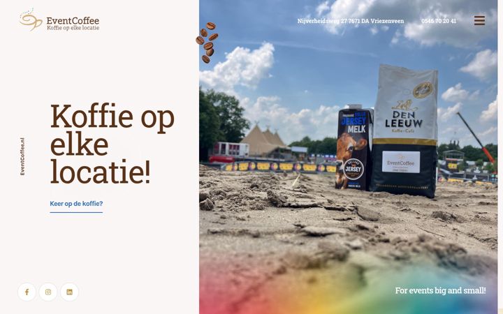 Zrzut ekranu eventcoffee.nl