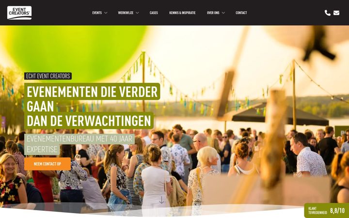 Zrzut ekranu eventcreators.nl
