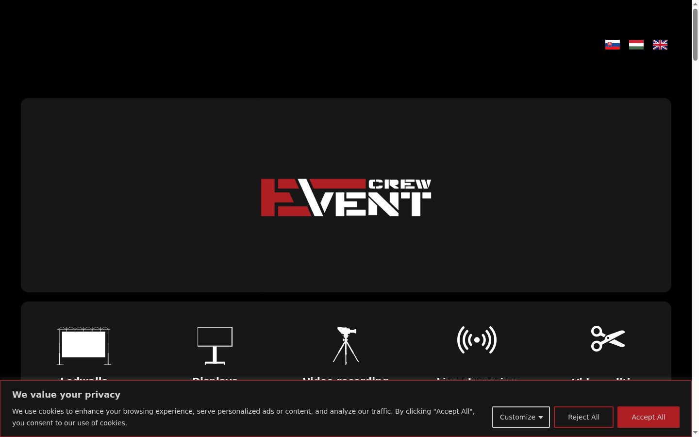Screenshot del banner di consenso mostrato prima di qualsiasi interazione