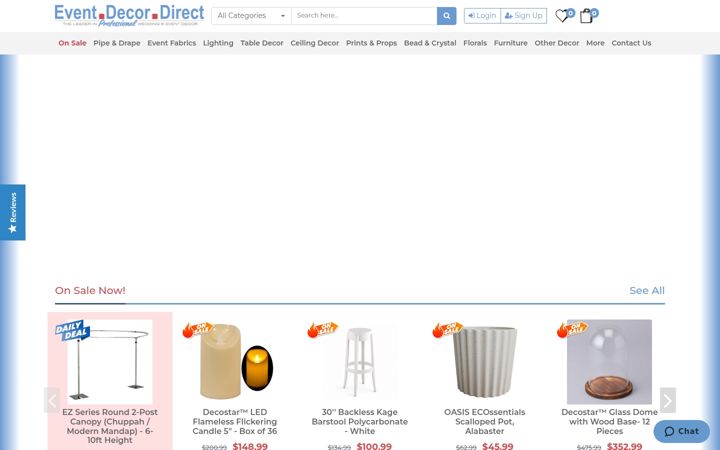 Screenshot of eventdecordirect.com