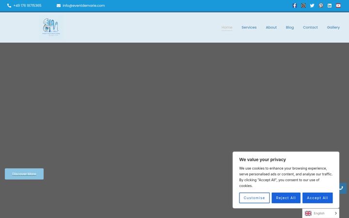 Screenshot of eventdemarie.com
