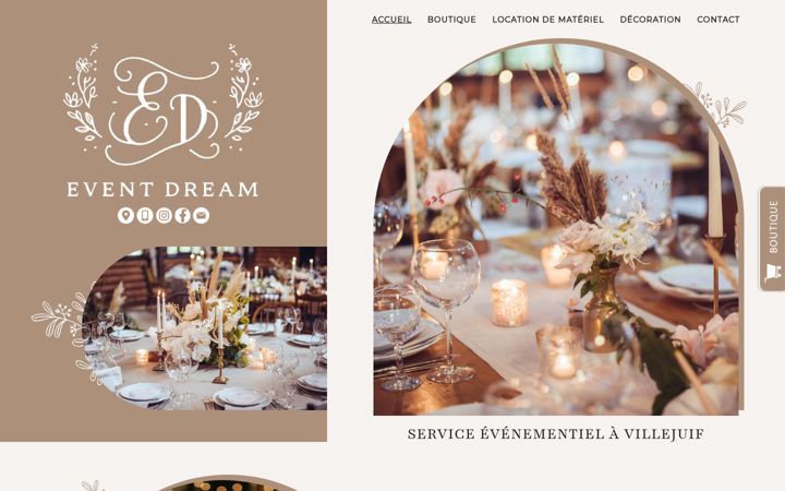 Screenshot of eventdream.fr