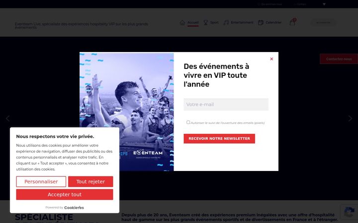 Screenshot of eventeam.fr