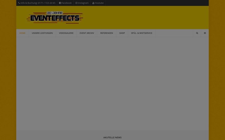 Screenshot of eventeffects.de