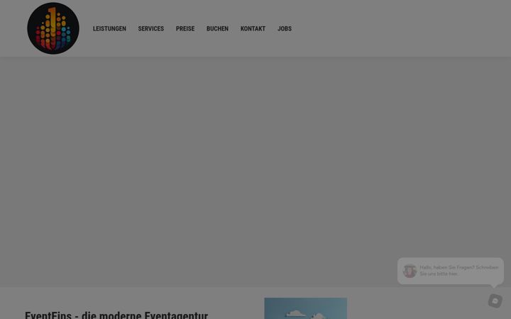 Screenshot van eventeins.de