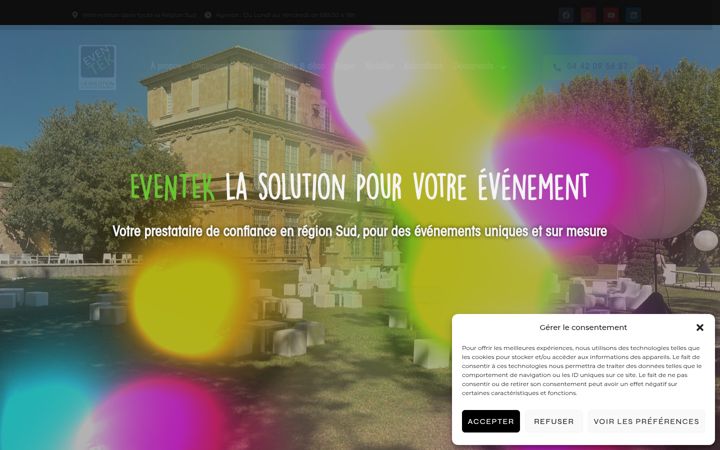 Screenshot of eventek.fr