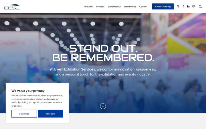 Screenshot of eventexhibitions.co.uk