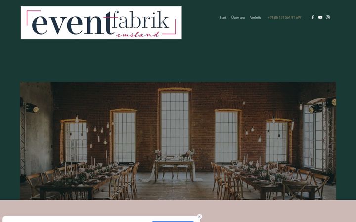 Screenshot of eventfabrik-emsland.de