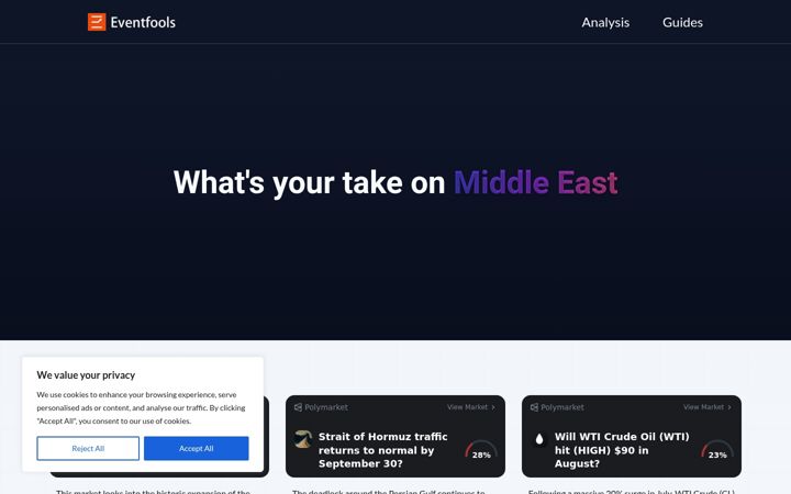 Screenshot of eventfools.com