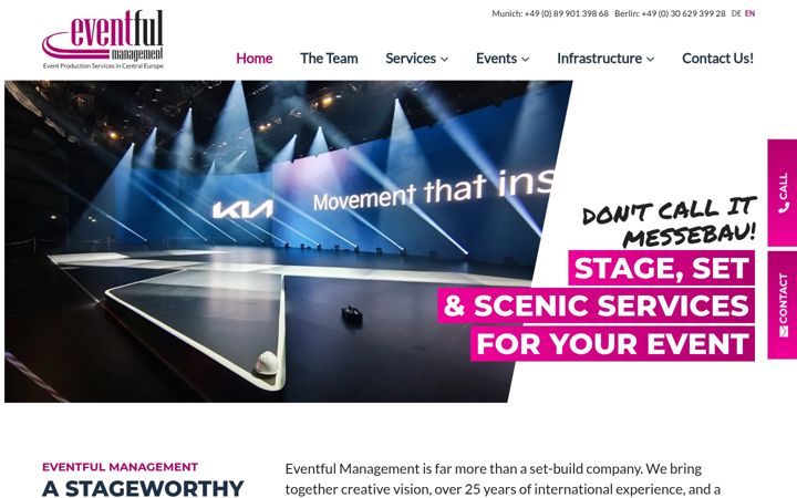 Screenshot of eventful-management.eu