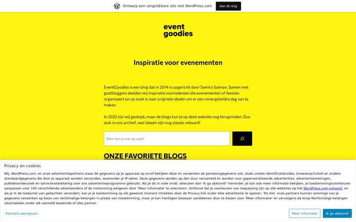 Zrzut ekranu eventgoodies.nl