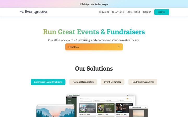 Ekraanipilt saidist eventgroove.com