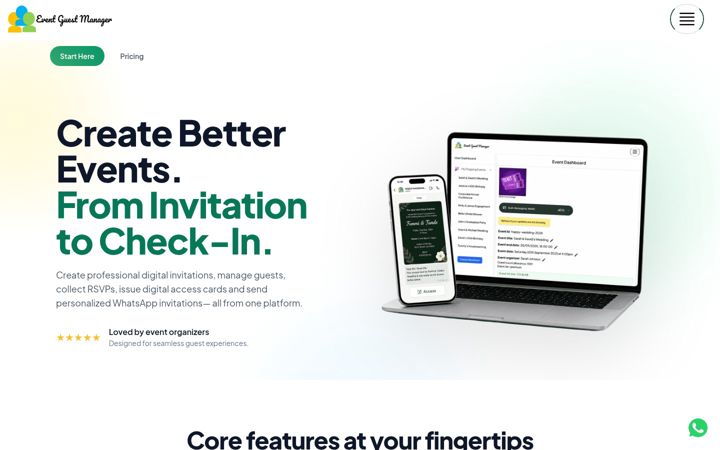 Screenshot of eventguestmanager.com