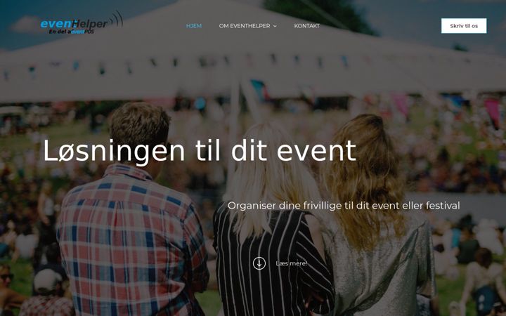 Zrzut ekranu eventhelper.dk