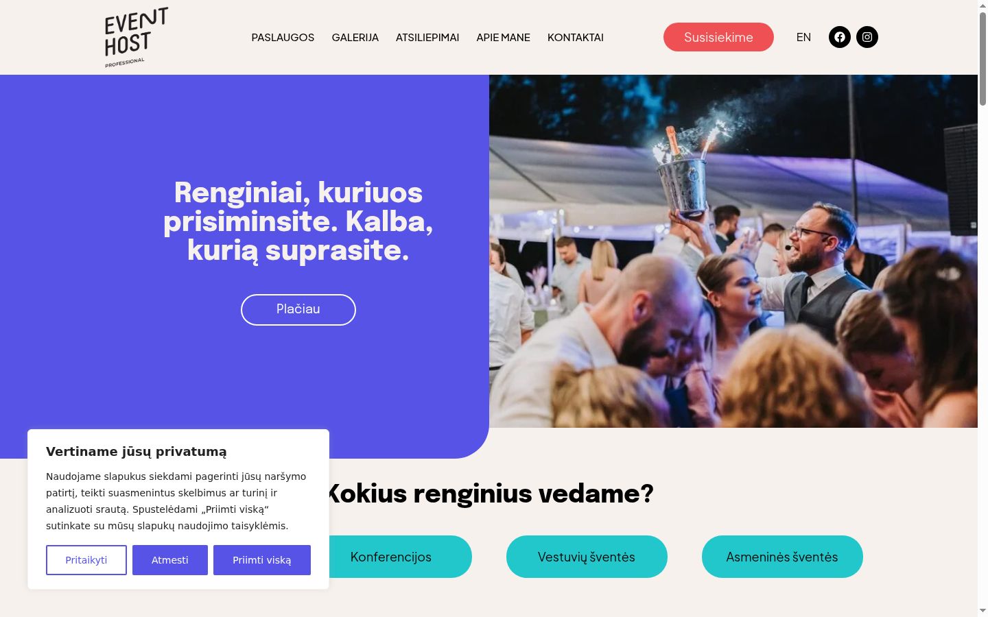 Snímek obrazovky baneru souhlasu zobrazeného před jakoukoli interakcí
