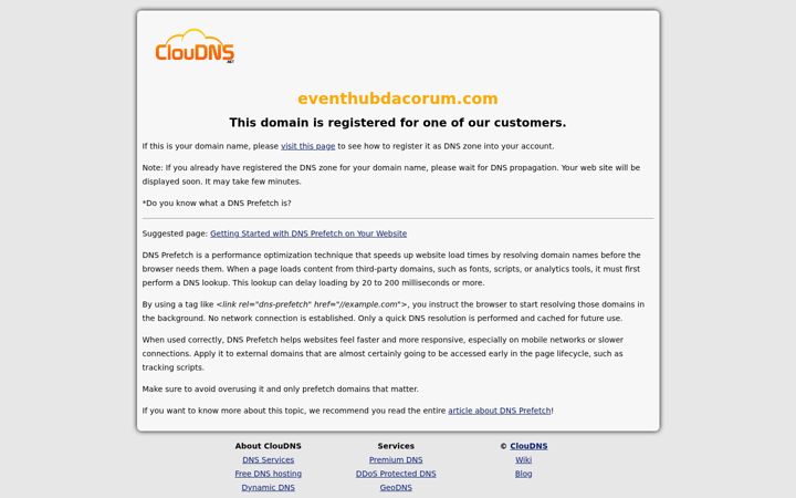 Screenshot of eventhubdacorum.com