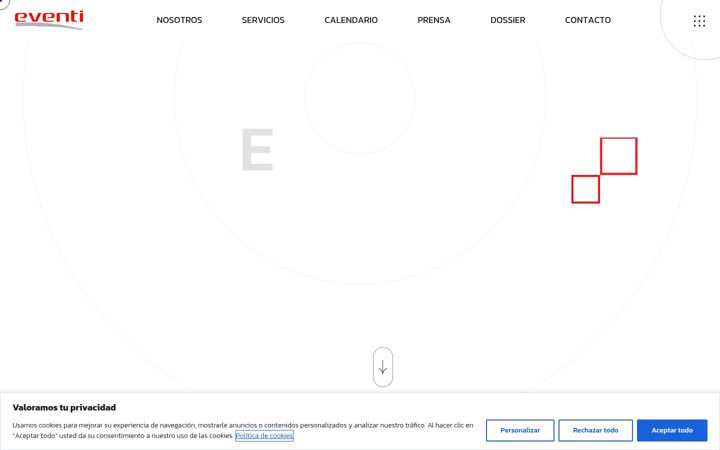 Screenshot von eventi.es