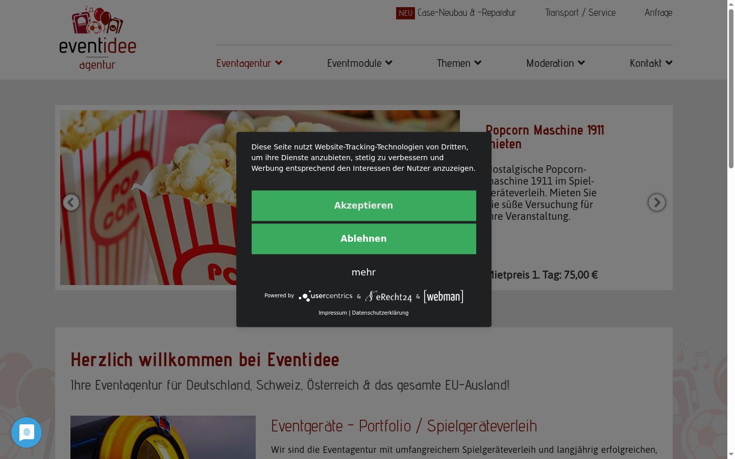 Ekraanipilt nõusolekubännerist, mida näidati enne mis tahes suhtlust