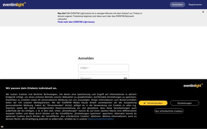 Captură de ecran a eventim-light.com