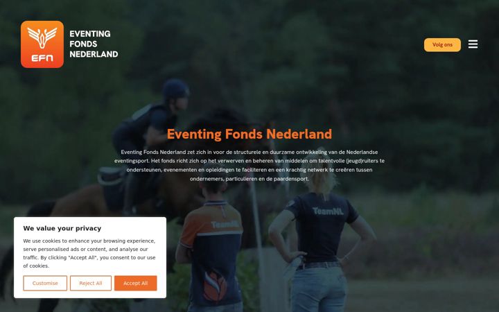 Zrzut ekranu eventingfonds.nl