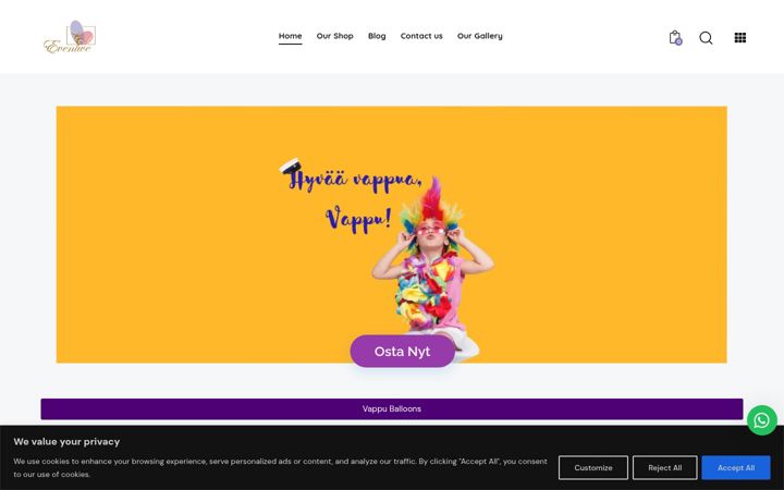 Screenshot di eventiveme.fi
