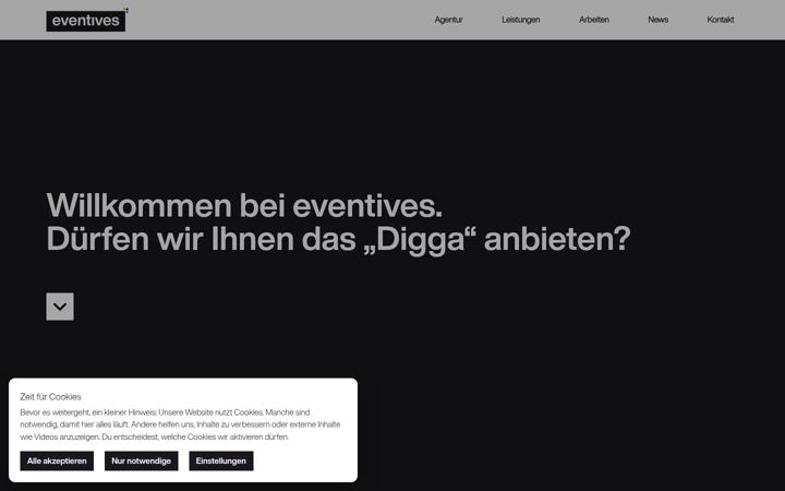 Screenshot van eventives.de