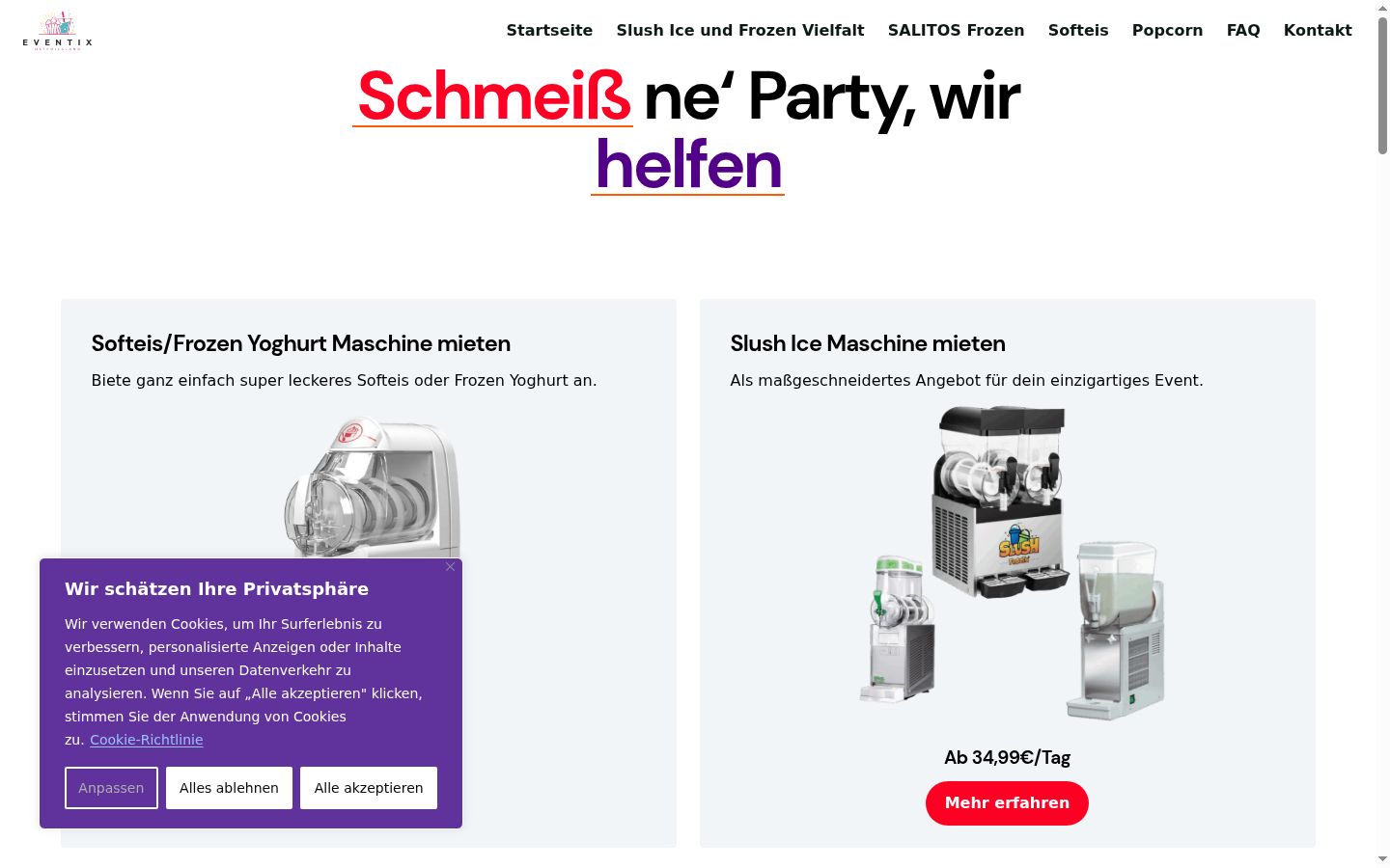 Screenshot tal-banner tal-kunsens muri qabel kwalunkwe interazzjoni