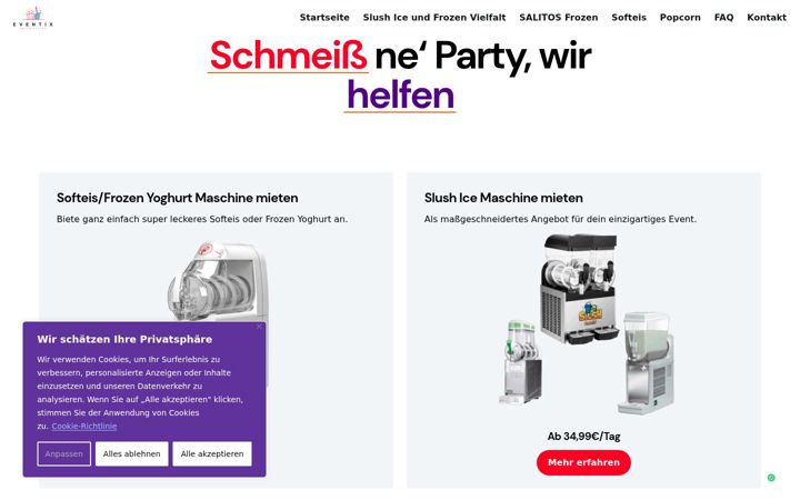 Screenshot of eventix-verleih.de