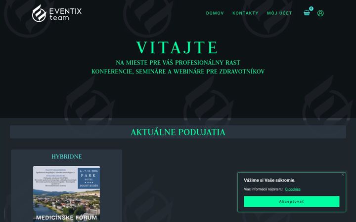 Screenshot di eventix.sk