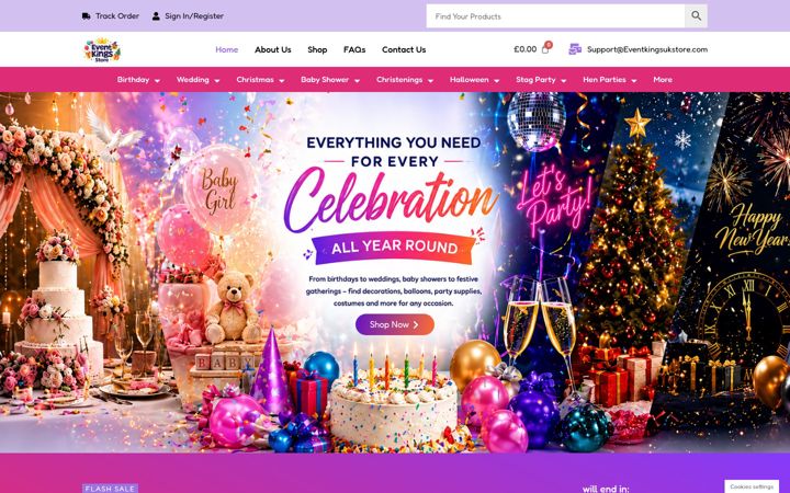 Screenshot of eventkingsukstore.com