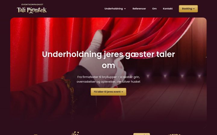 Zrzut ekranu eventkompagniet.dk