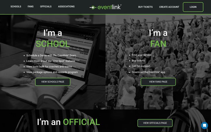 Screenshot of eventlink.com