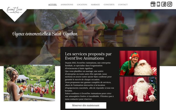 Screenshot of eventlive-animations.fr