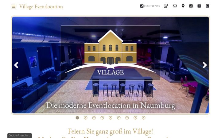 Screenshot of eventlocation-village.de