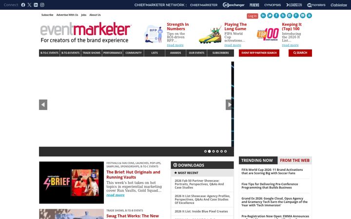 Screenshot of eventmarketer.com
