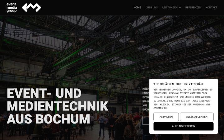 Screenshot of eventmediagroup.de
