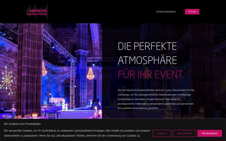 Screenshot of eventmoebel-mieten.de
