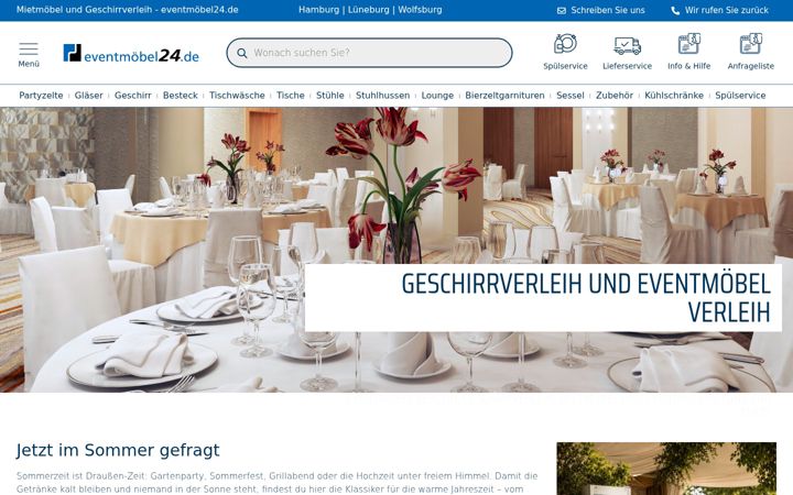 Screenshot of eventmoebel24.de
